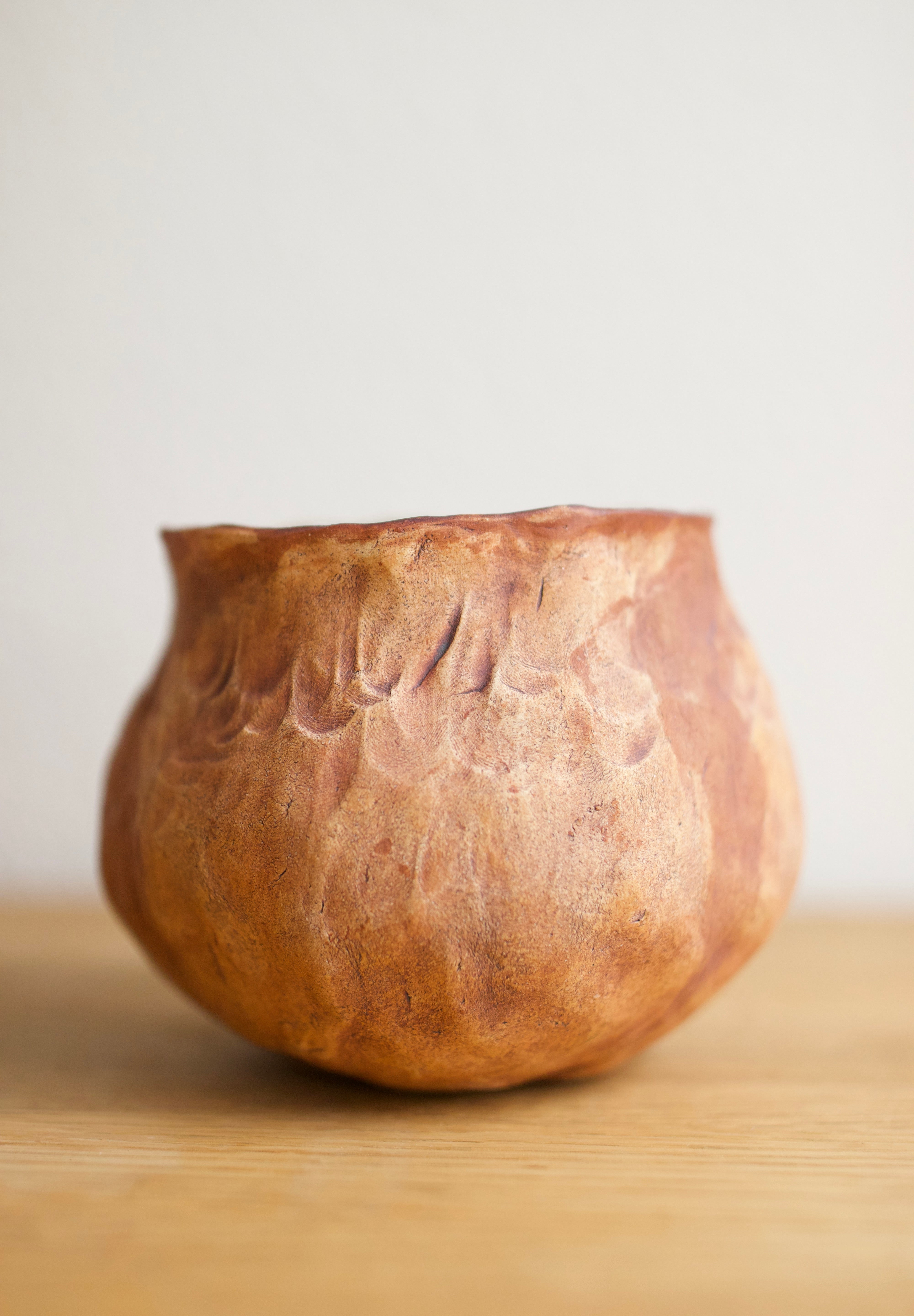 Textured Stoneware Bud Vase