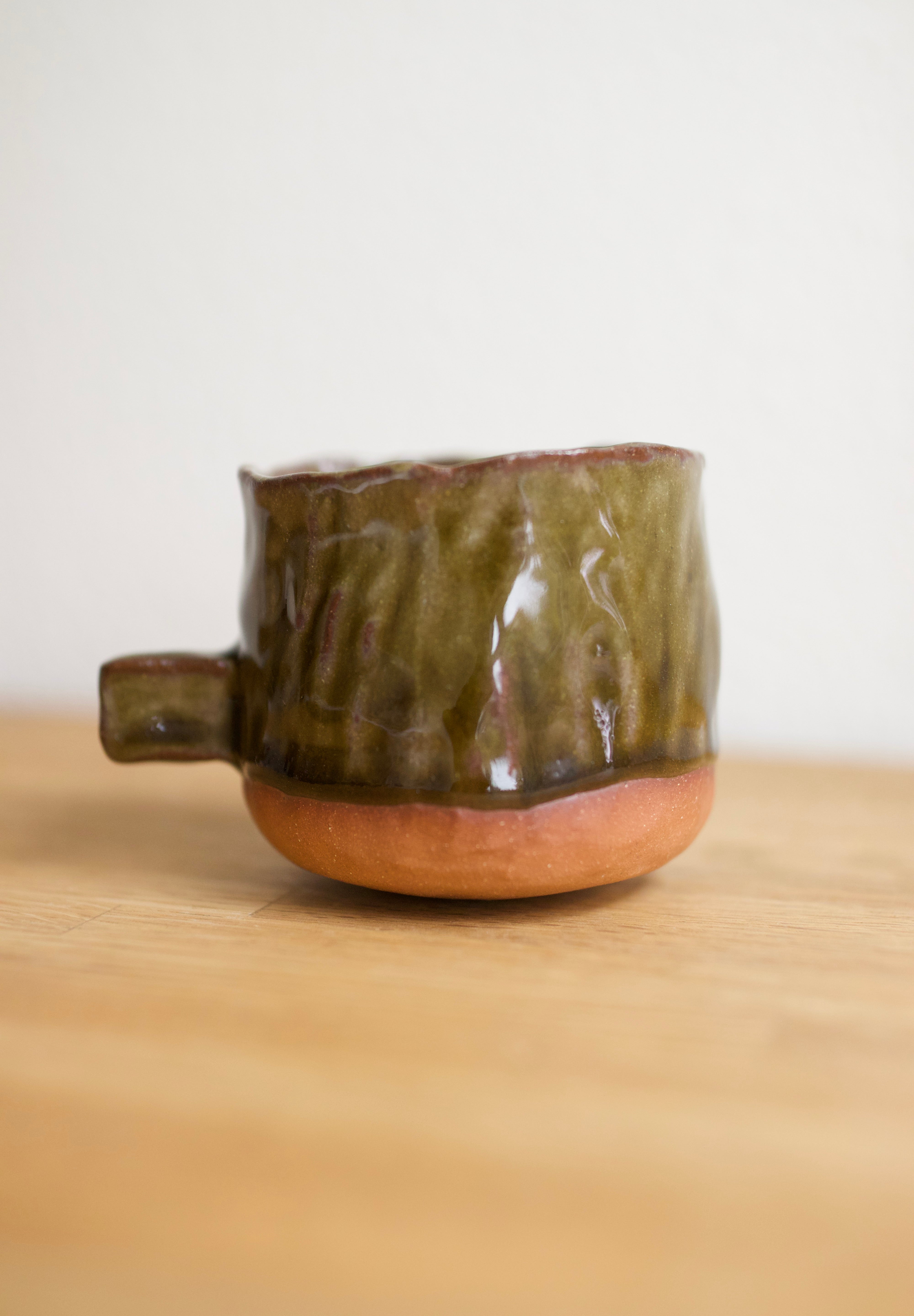 Studio Pottery Cup with Side Handle