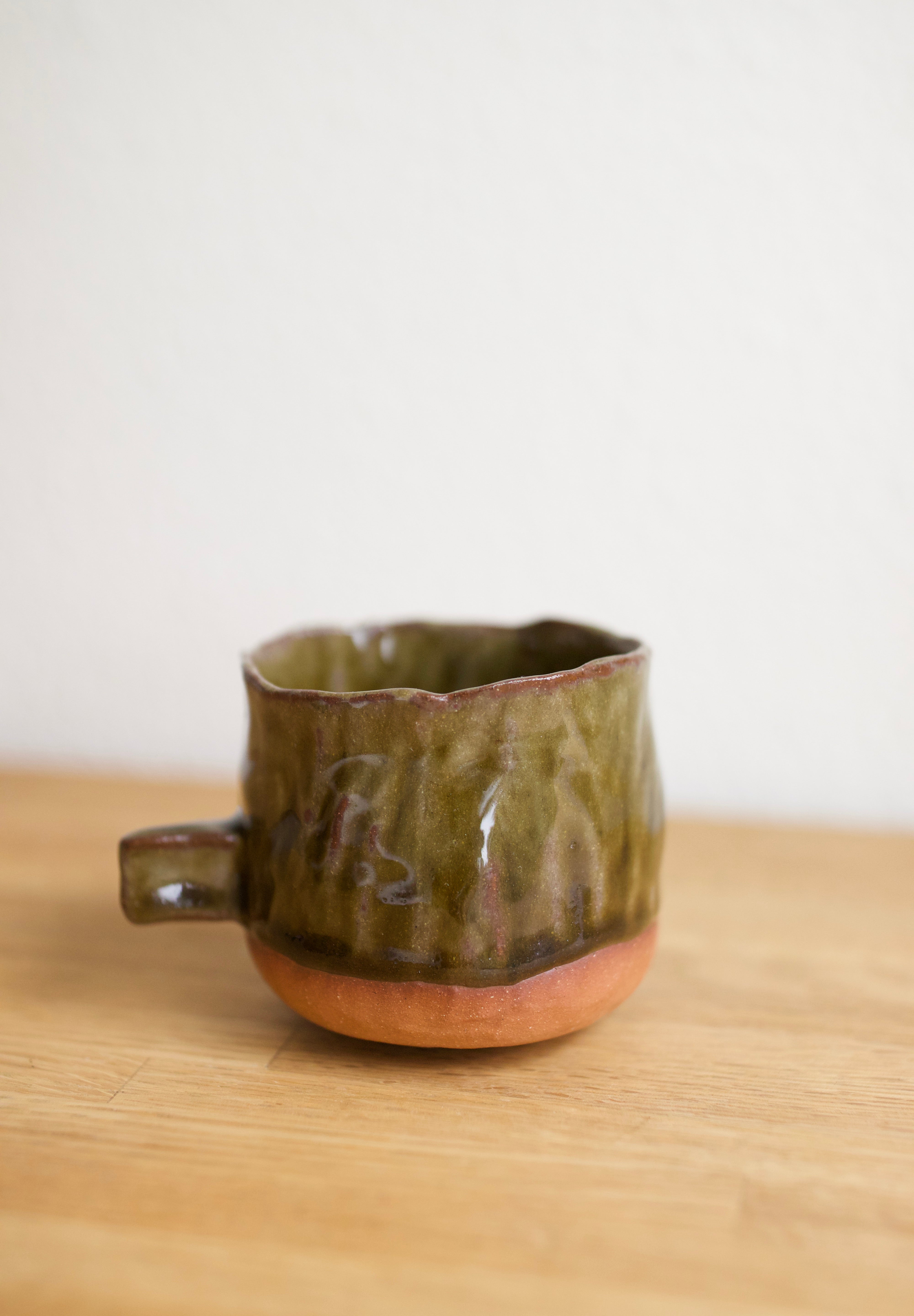 Studio Pottery Cup with Side Handle