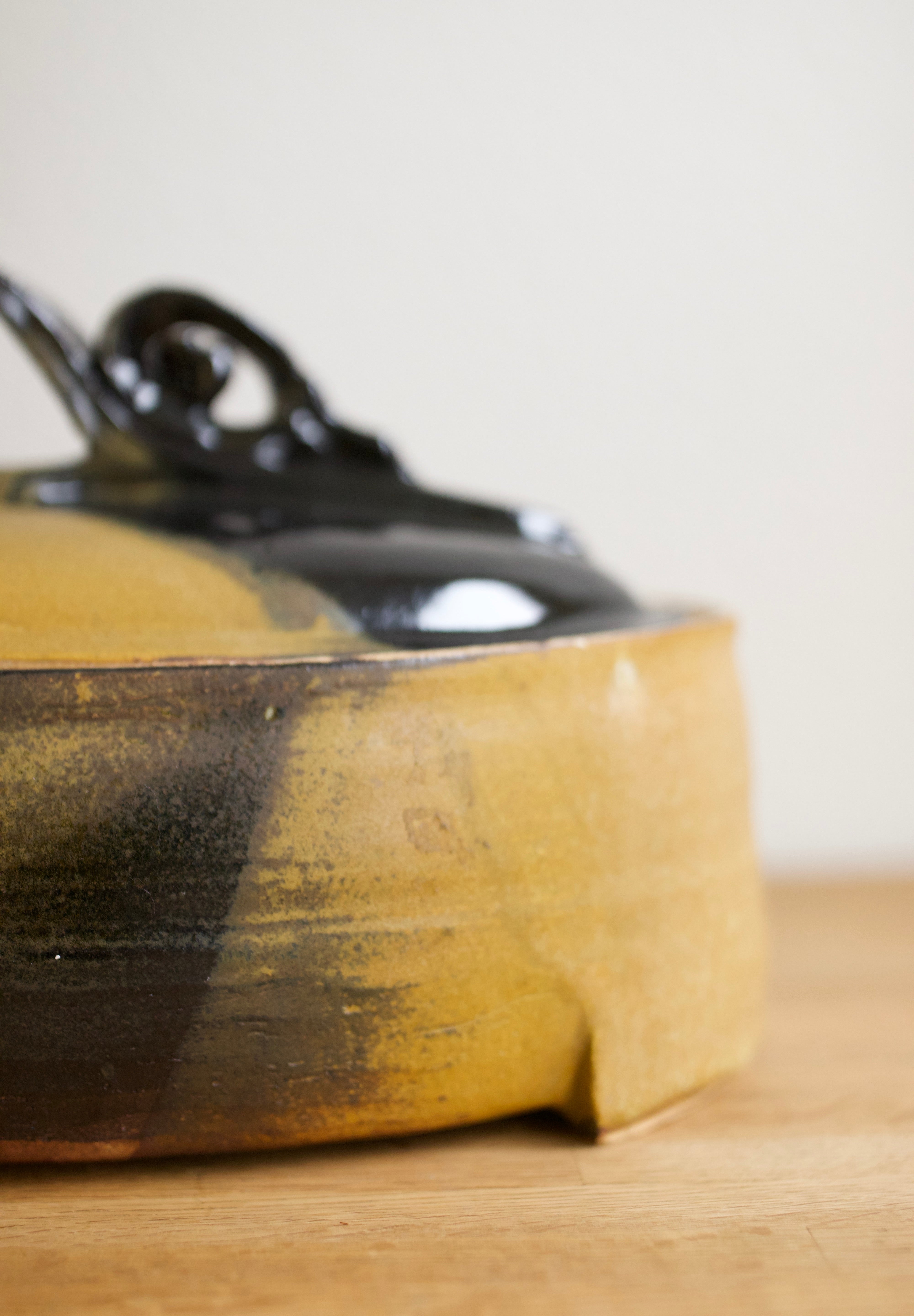 Handmade Two-Tone Stoneware Dish