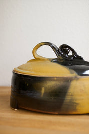 Handmade Two-Tone Stoneware Dish