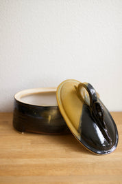 Handmade Two-Tone Stoneware Dish