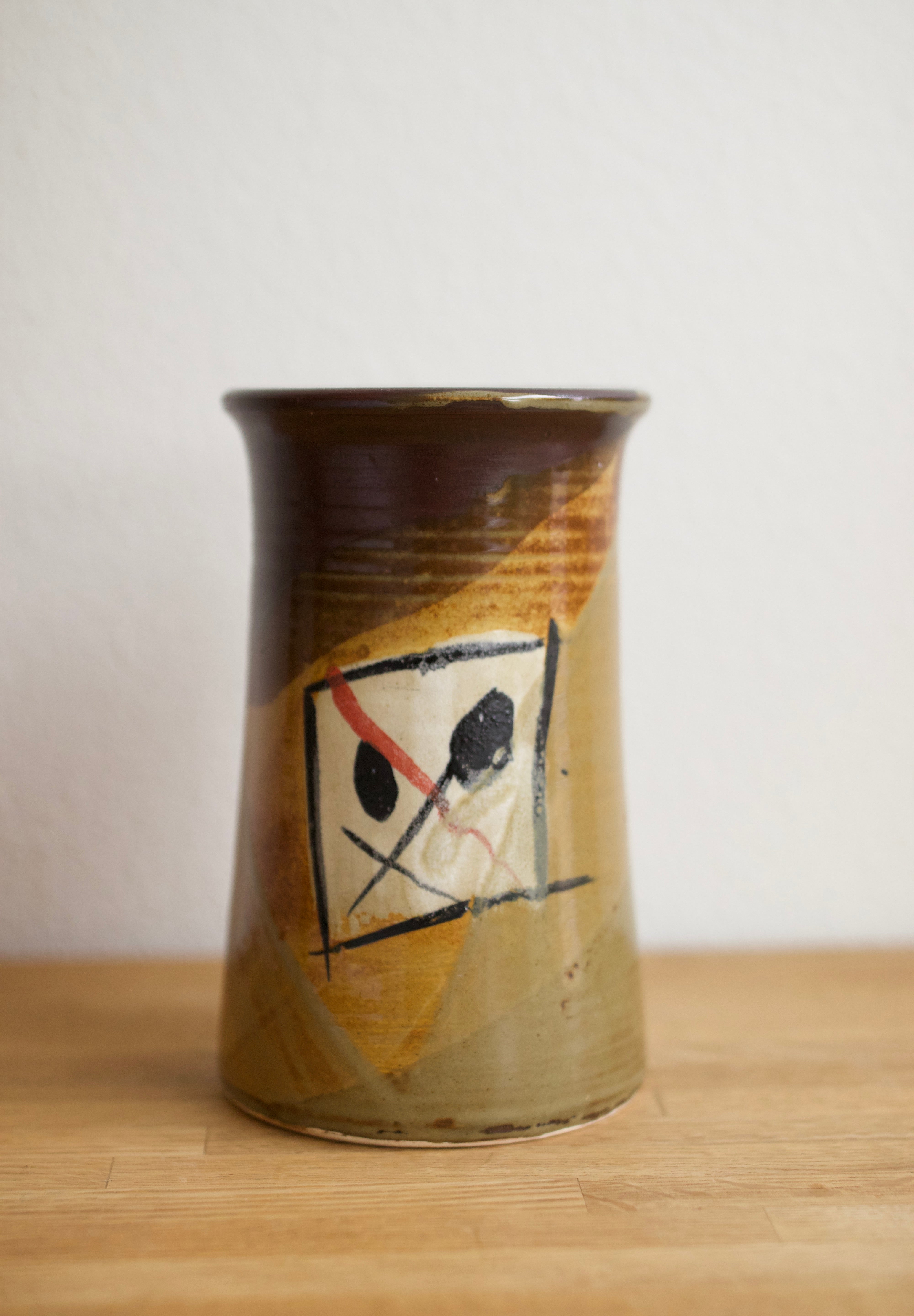 Abstract Studio Pottery Vase