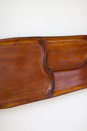 Large Hand-Carved Wooden Fish Serving Tray