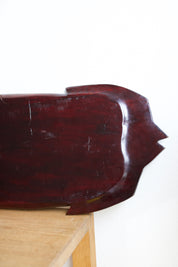 Large Hand-Carved Wooden Fish Serving Tray