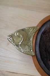 Hammered Copper Fish Serving Platter with Lid