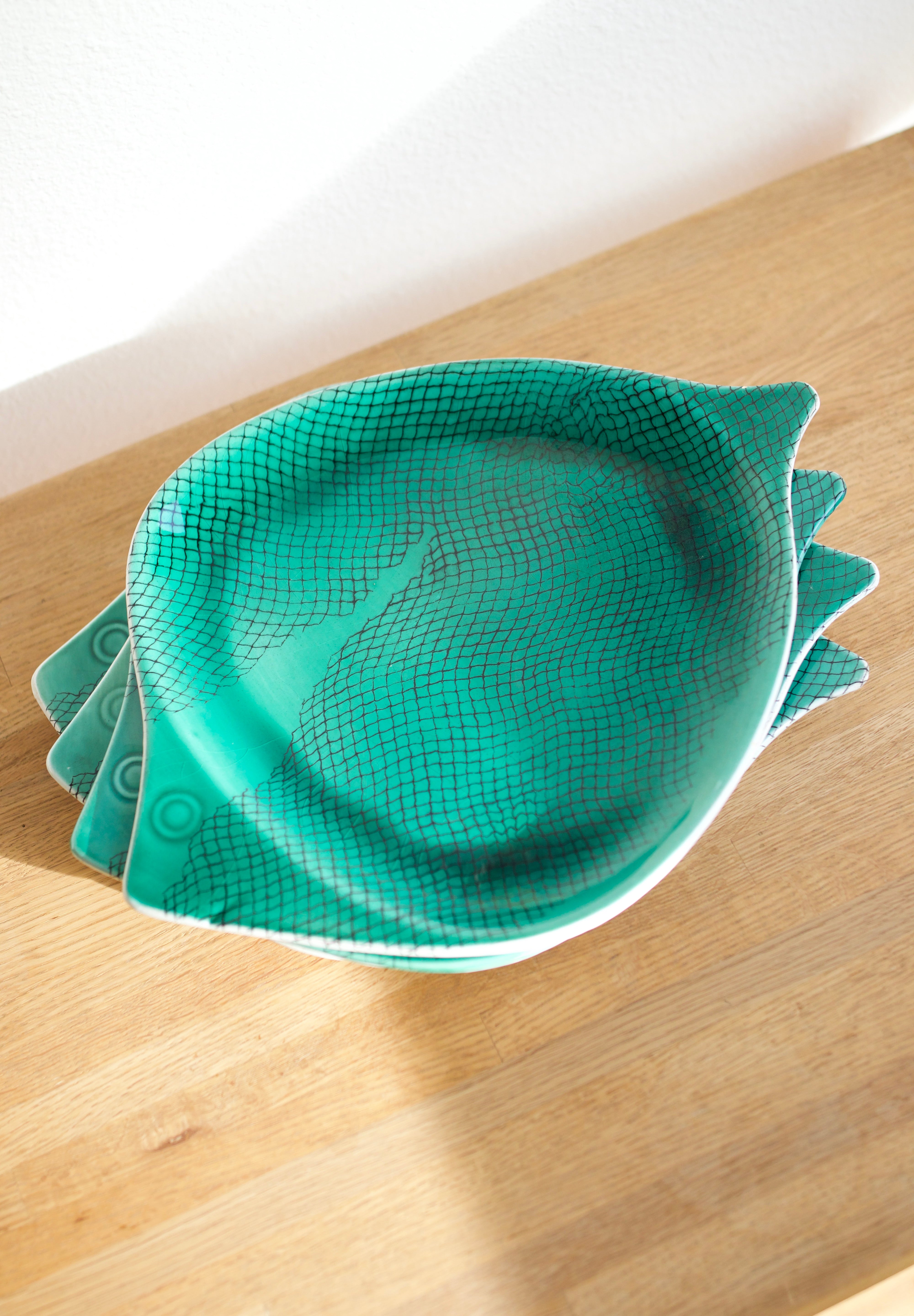 Japanese Enesco 1960s Fish Plates (Set of 4)