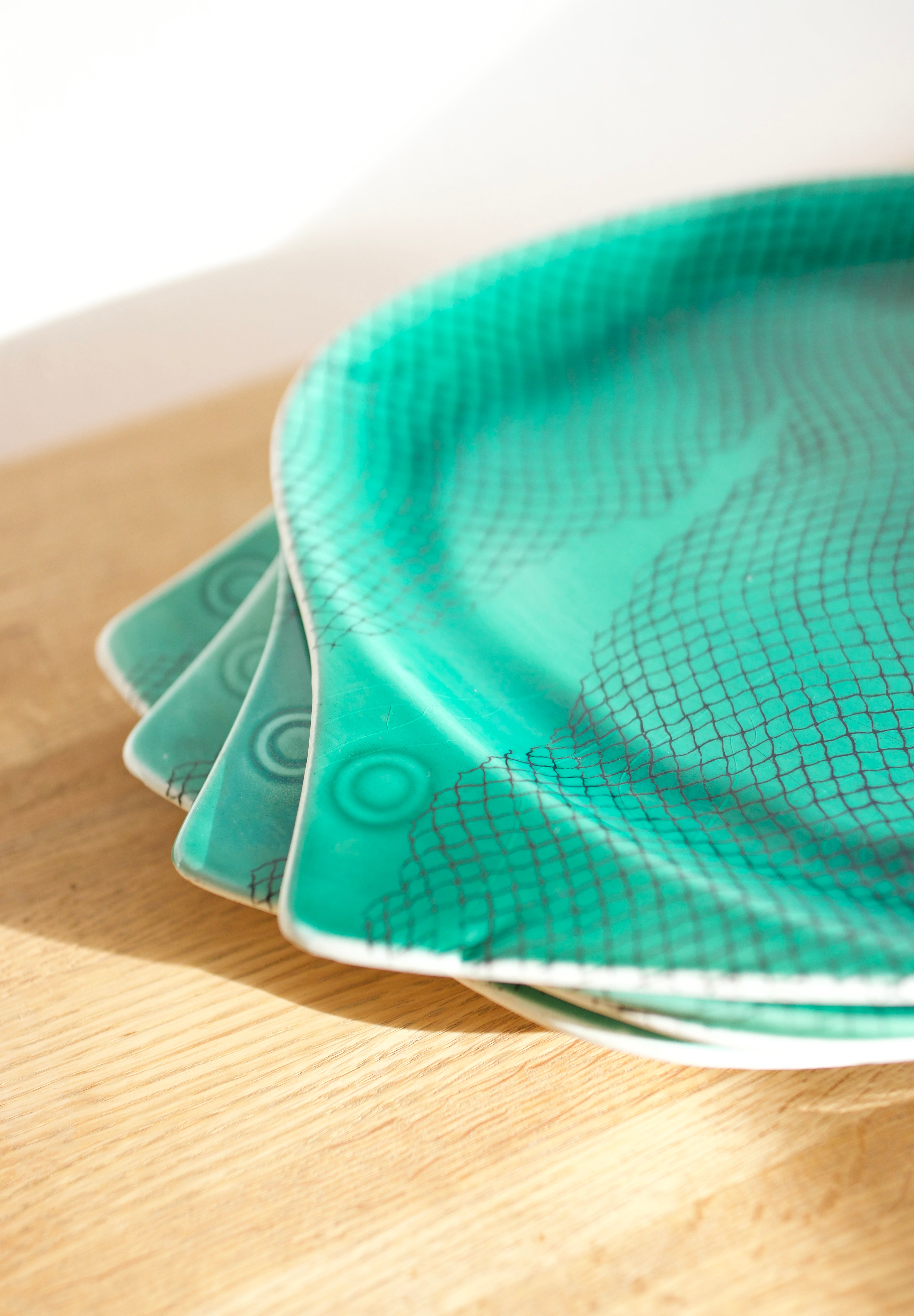Japanese Enesco 1960s Fish Plates (Set of 4)