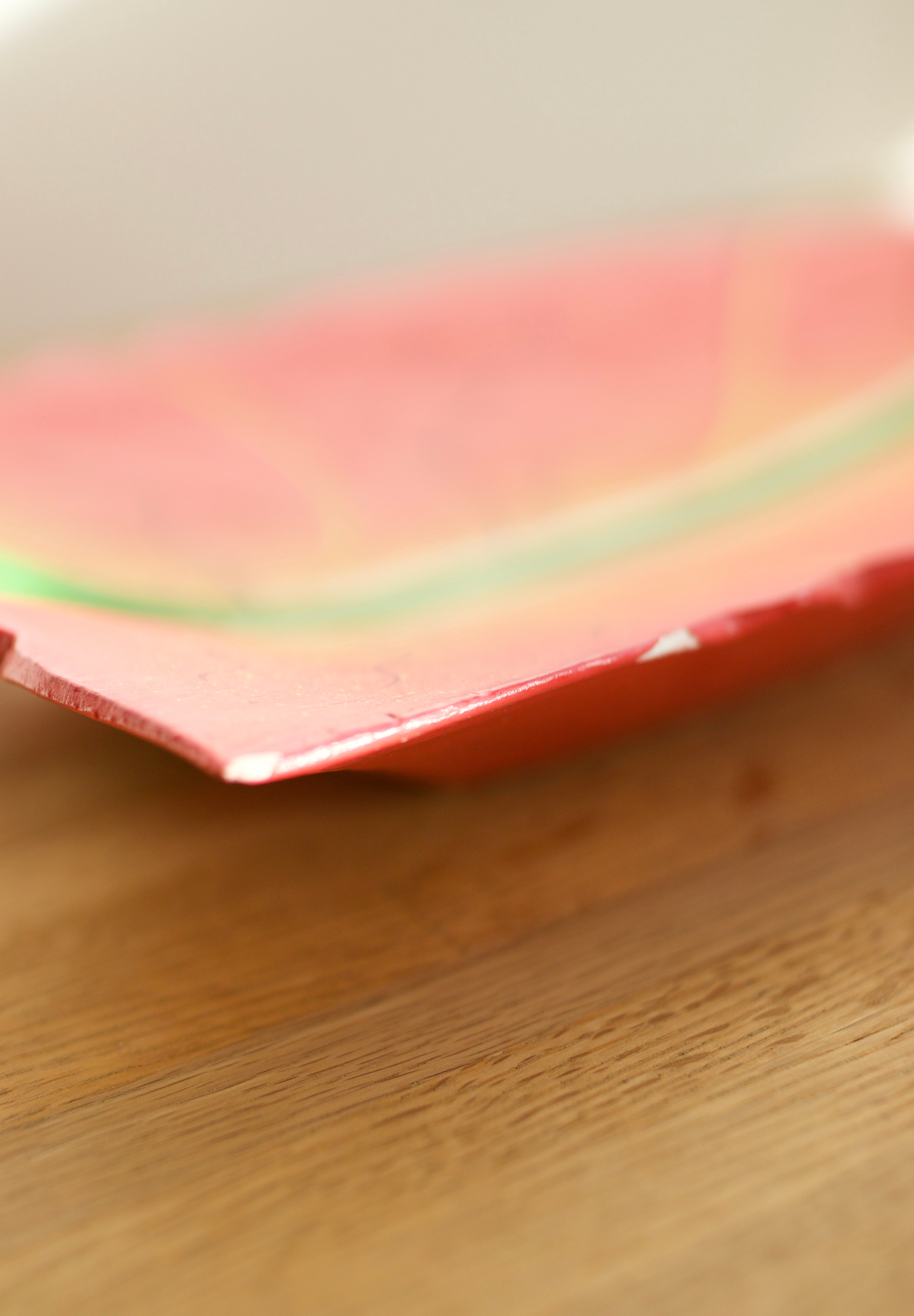 Hand-Carved and Painted Wooden Leaf Tray