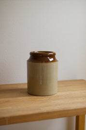 Vintage English Two-Tone Stoneware Crock