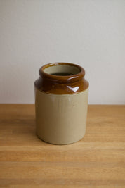 Vintage English Two-Tone Stoneware Crock