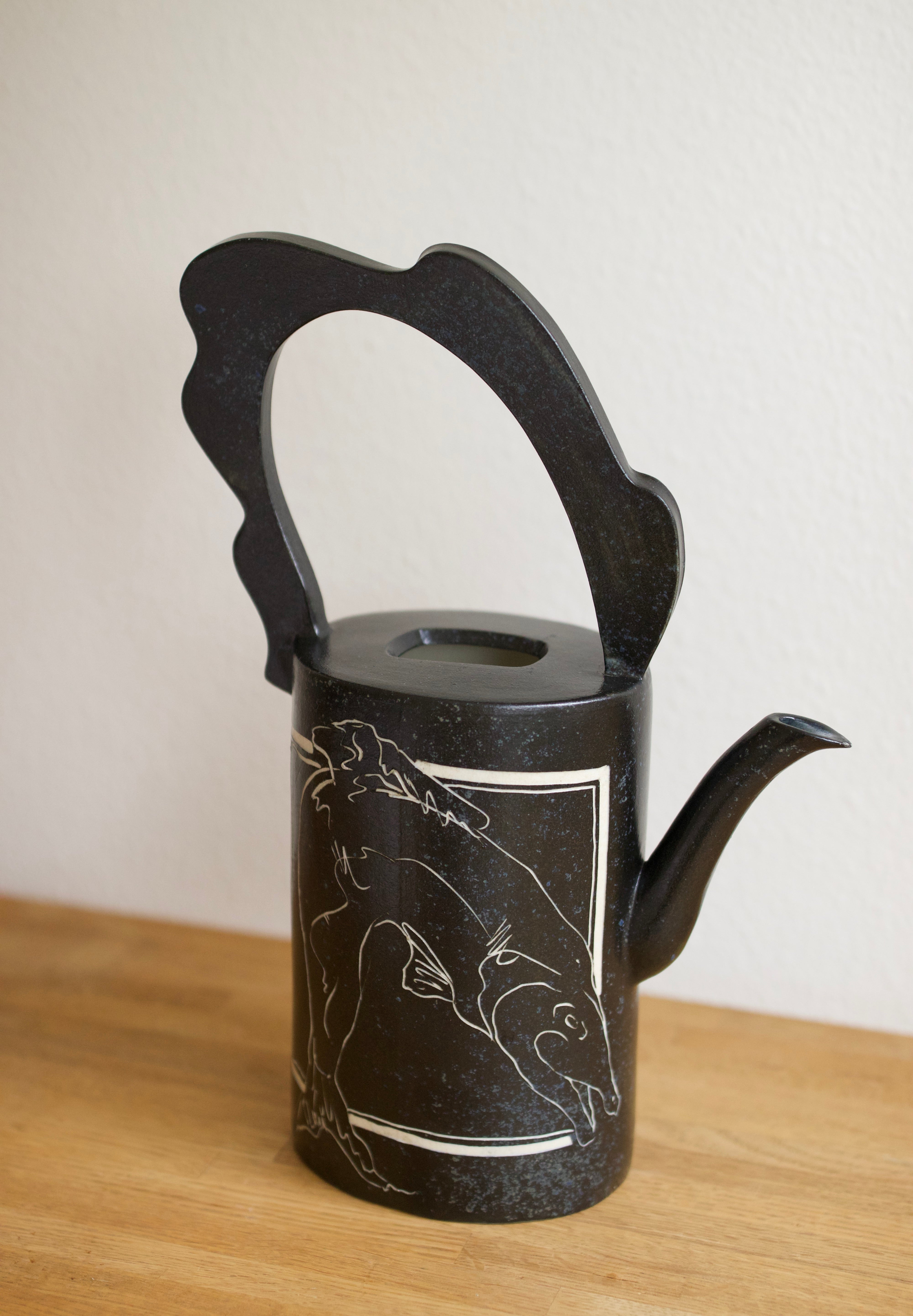 Studio Pottery Watering Can Vase