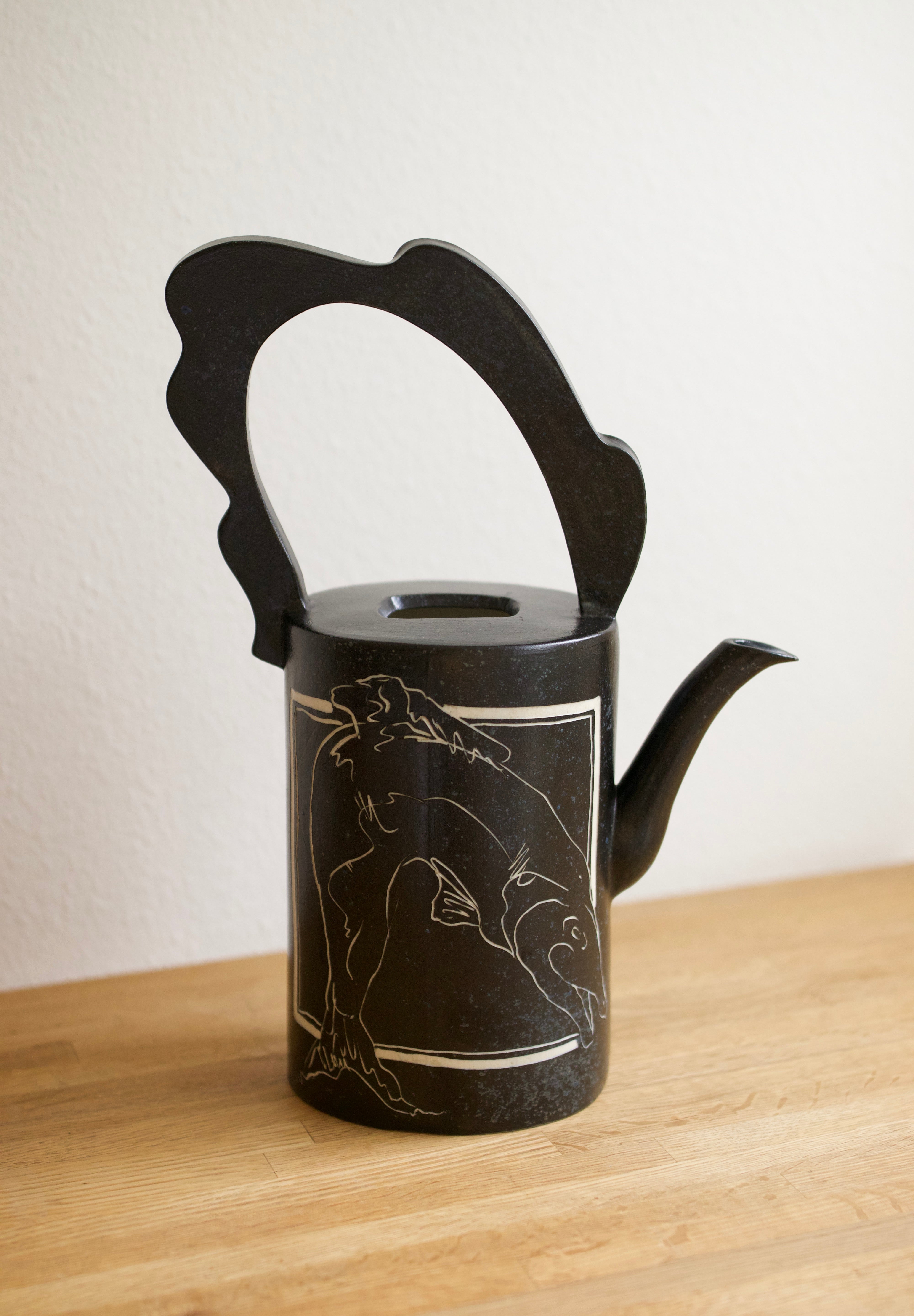 Studio Pottery Watering Can Vase