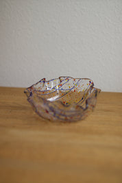 Handcrafted Confetti Art Glass Dish