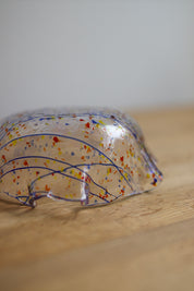 Handcrafted Confetti Art Glass Dish